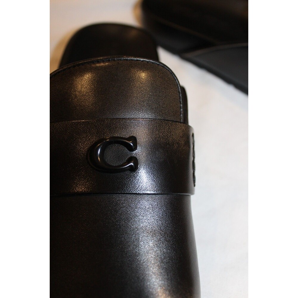 COACH WOMEN'S SCULPT C LEATHER CLOG BLACK COPPER NIB SZ 6 - Picture 5 of 6